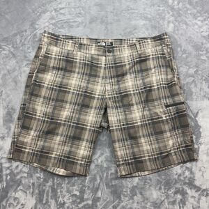 The North Face  Pura Vida 2.0 Shorts Mens Size 40 Brown Plaid Outdoor Hybrid